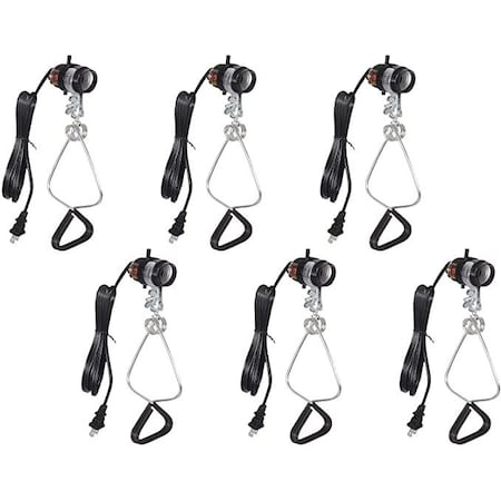 Ipower Simple Deluxe 6 pack 18/2-Gauge Brooder and Heat Clamp Lamp UL Listed Socket HIWKLTCLAMPSOCKETX6